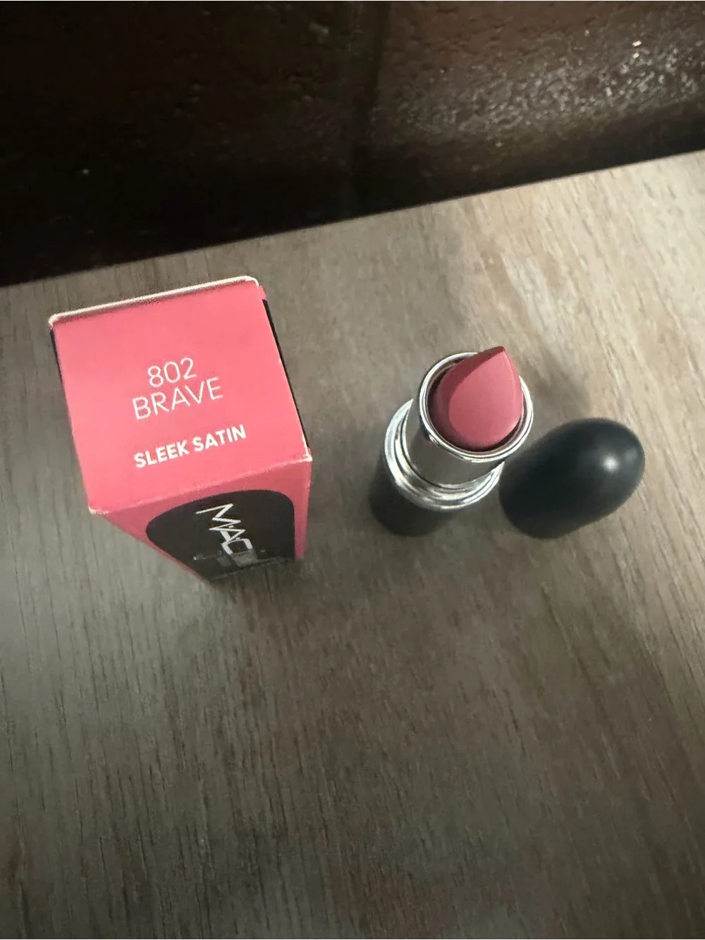 MAC Cosmetics Satin Lipstick - 802 Brave Pink - New in Box